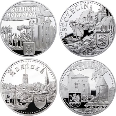 srebrne monety Miasta Hanzeatyckie