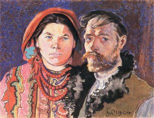 20 zł, Polscy Malarze XIX/XX w.: Stanisław Wyspiański (1869-1907), 2004, Stanisław Wyspiański, Portret artysty z żoną (1904)