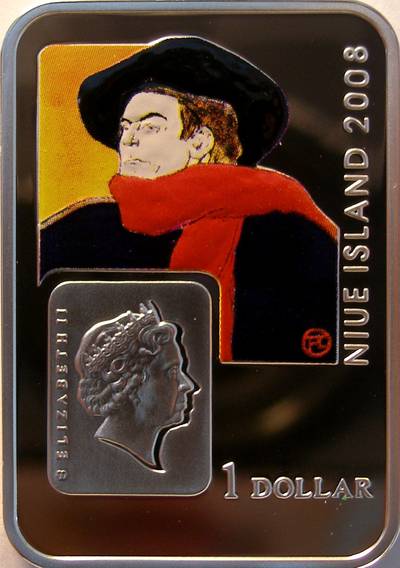 www.numizmatyczny.pl 1 dolar, Malarze Świata - Henri de Toulouse Lautrec (1864-1901), 2008