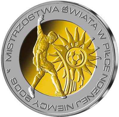 10 zł, Mistrzostwa Świata w Piłce Nożnej Niemcy 2006, platerowana, 2006